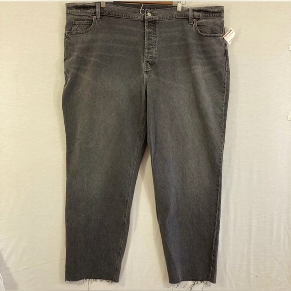 Old Navy Womens Gray Size 24 High Rise Slouchy Straight Secret Slim Pocket Jeans - Picture 1 of 8
